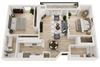 Two bedroom floor plan